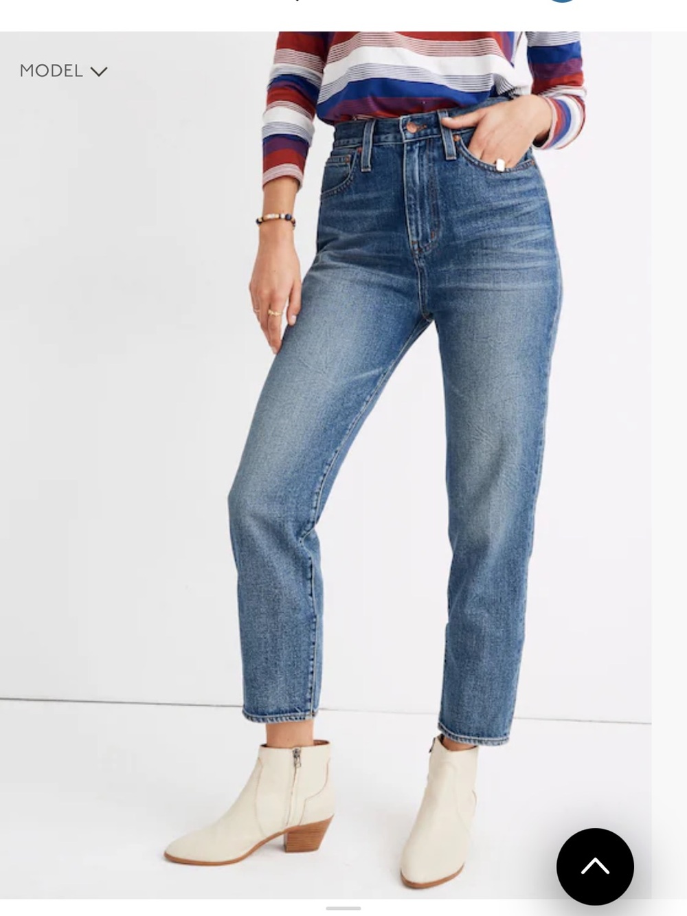 NWT Madewell The Momjean in Downey Wash